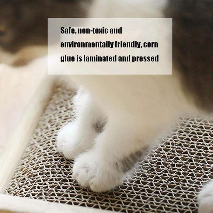 Solid Wood Vertical Cat Claw Board Corrugated Sofa Anti-Scratch Cat Toy(Primary Color)