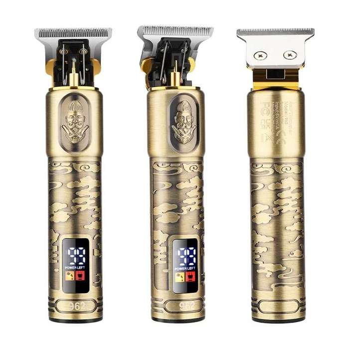 Men Bald Haircut 2 In 1 Electric Hair Clipper Waterproof Set(Gold)