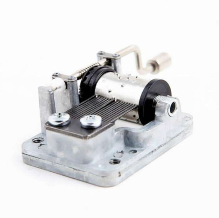 2 PCS Hand-cranked Music Box Movement Music Bell Movement Crafts Toys DIY Accessories, Track:Wedd...