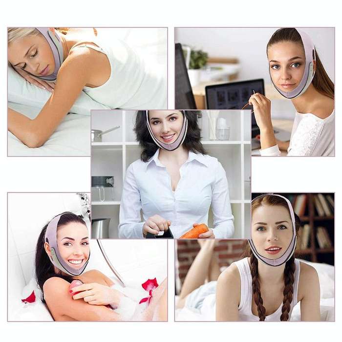 V Face Correction Firming Lift Face-lifting Belt, Specification: Colorful Box(Negative Ion 2nd Ge...