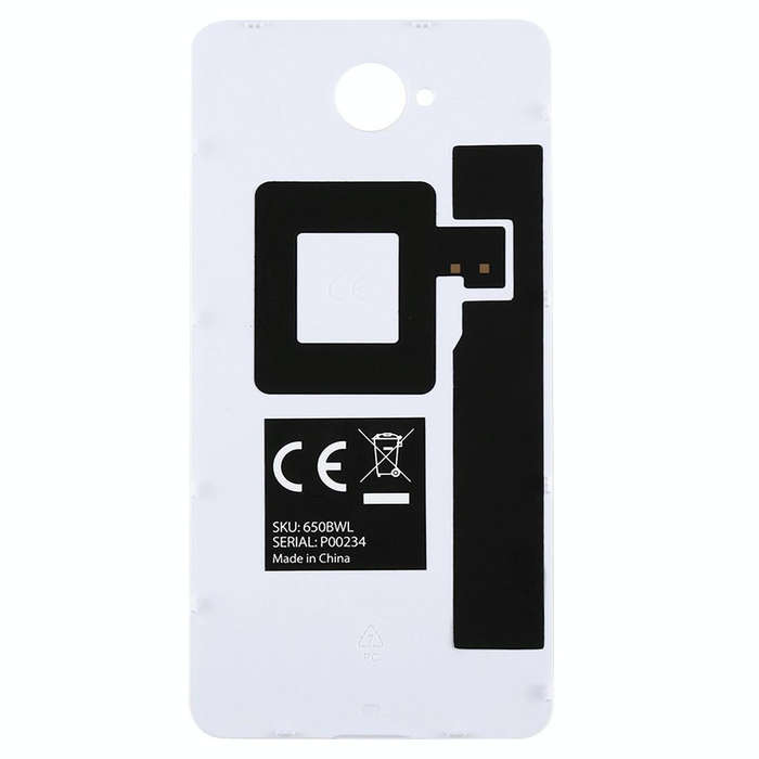 For Microsoft Lumia 650 Wood Texture Battery Back Cover with NFC Sticker