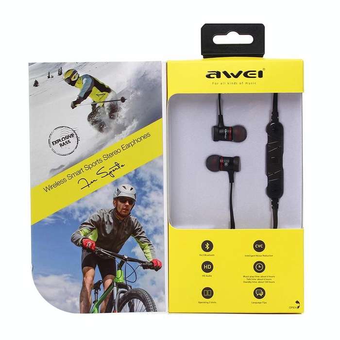 awei A920BL Wireless Bluetooth Sports Stereo Earphones(Black)