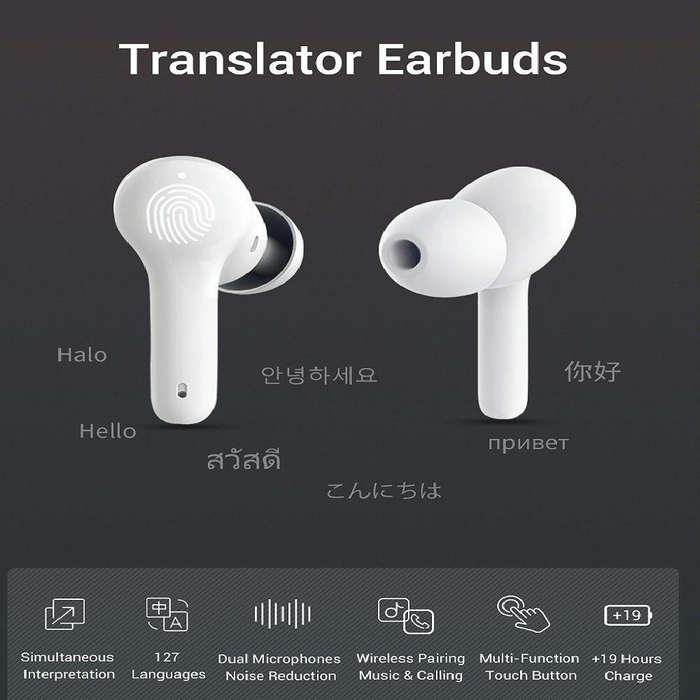 M6 Multi-country Mutual Translation Smart Bluetooth Translation Earphone Supports 127 Languages (...
