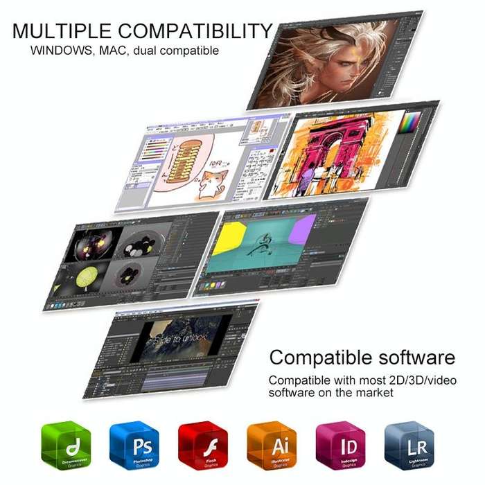 VEIKK A30 10x6 inch 5080 LPI Smart Touch Electronic Graphic Tablet, with Type-c Interface