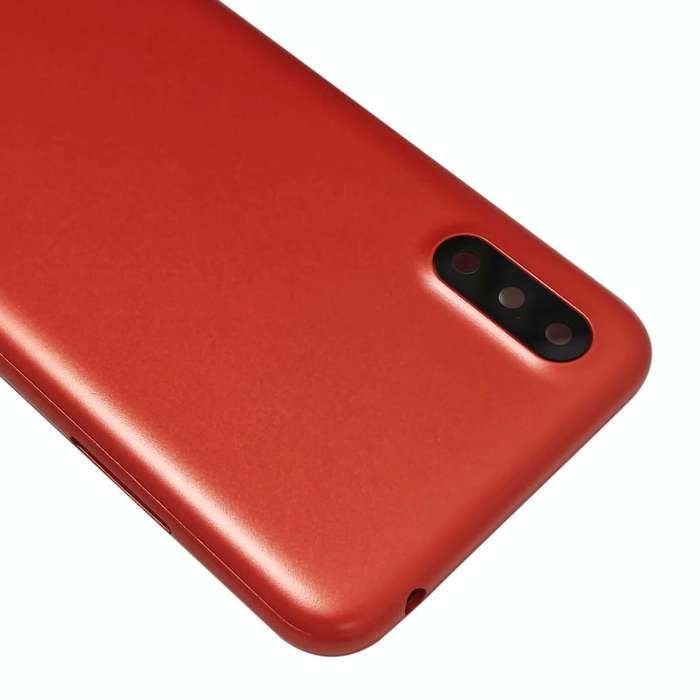 For Samsung Galaxy A01 SM-015F Battery Back Cover With Camera Lens (Red)