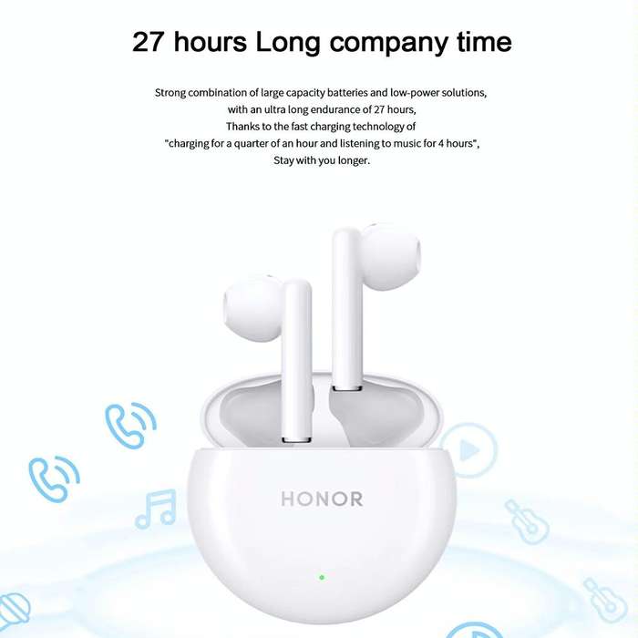 Honor Earbuds X5 Semi-in-ear Smart Call Noise Reduction Wireless Bluetooth Earphones(Coral Pink)