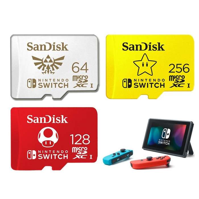 SanDisk SDSQXAO TF Card Micro SD Memory Card for Nintendo Switch Game Console, Capacity: 128GB Red