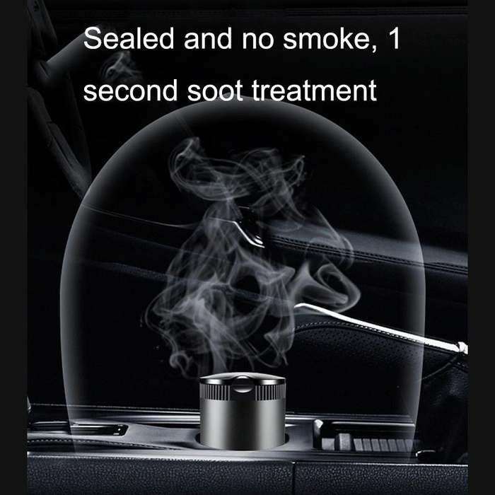Car Ashtray With LED Ambient Light(Black)