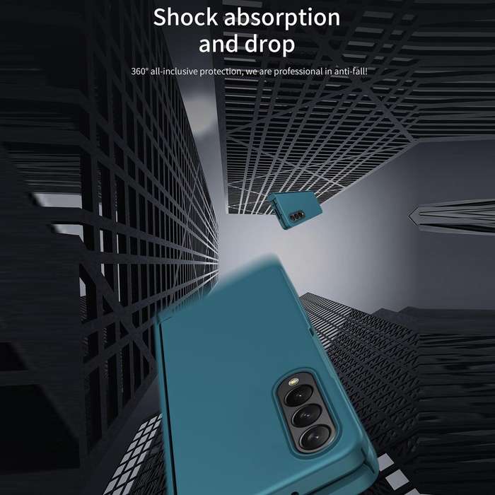 For Samsung Galaxy Z Fold4 Full Body Hinge Phone Case(Transparent)