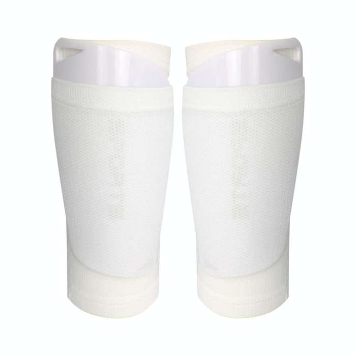 Football Shin Pads + Socks Sports Protective Equipment, Color: White (M)