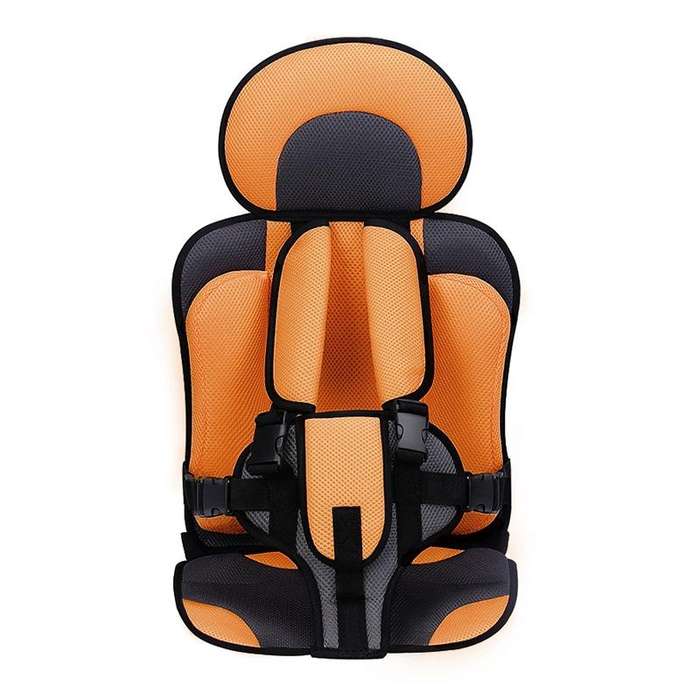 Car Portable Children Safety Seat, Size:50 x 33 x 21cm (For 0-5 Years Old)(Orange + Black)