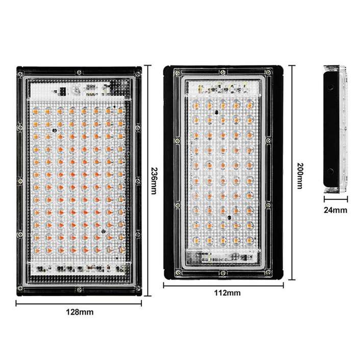 LED Plant Light Full Spectroscopy Waterproof Growth Lamp Seedlings Vegetable Filling Lamp, Power:...