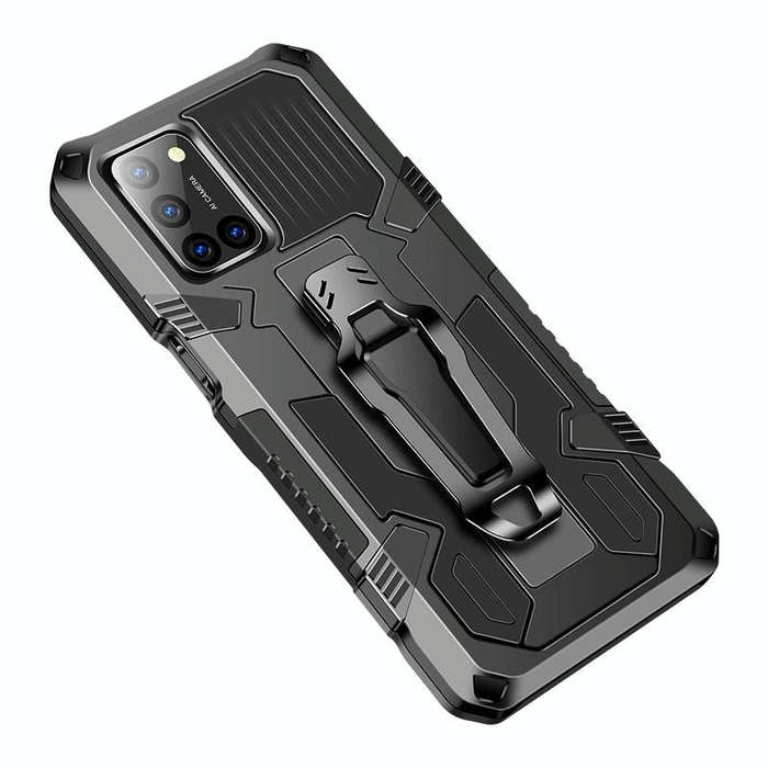 For OPPO A72 Machine Armor Warrior Shockproof PC + TPU Protective Case(Black)