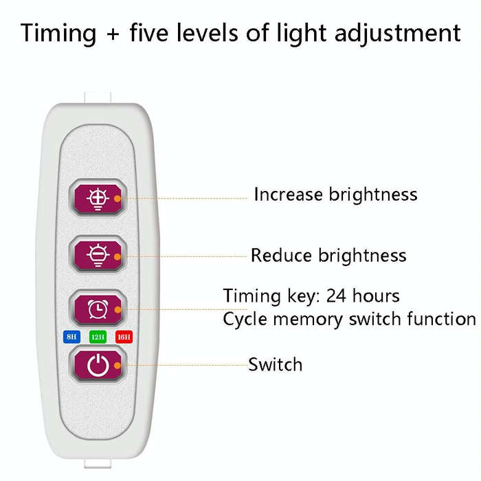 LED Plant Growth Lamp Full Spectroscopy Intelligent Timing Indoor Fill Light Ring Plant Lamp, Pow...