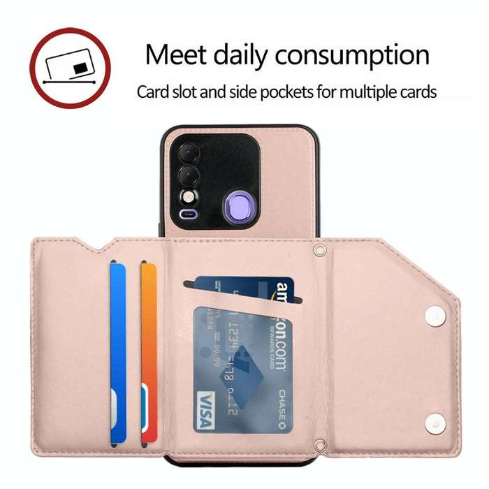 For Tecno Spark 8 Skin Feel PU + TPU + PC Phone Case(Rose Gold)