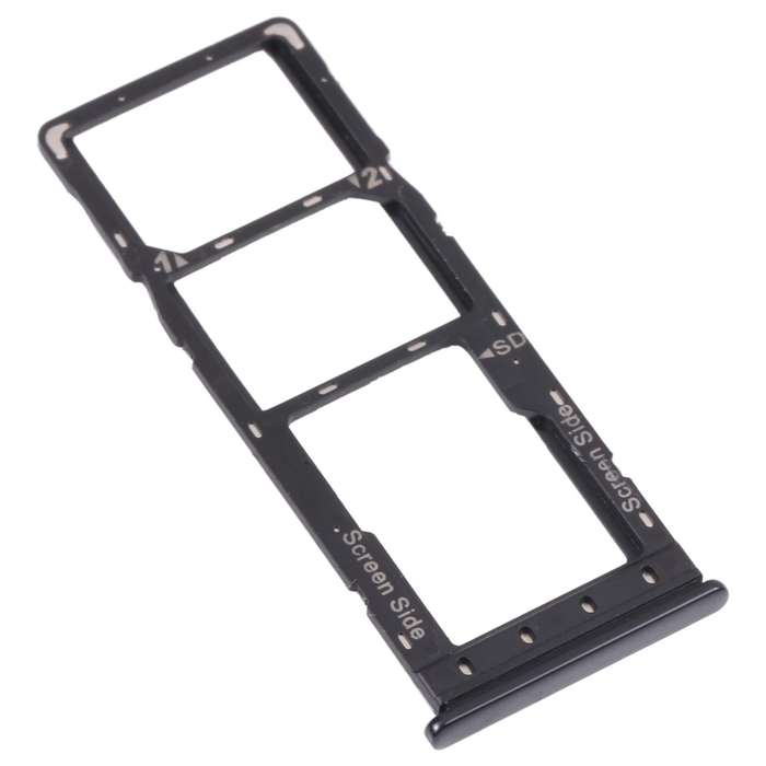 For Infinix Hot 9 Pro SIM Card Tray + SIM Card Tray + Micro SD Card Tray (Black)