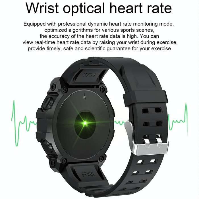 FD68 1.3 inch Color Round Screen Sport Smart Watch, Support Heart Rate / Multi-Sports Mode(Pink)