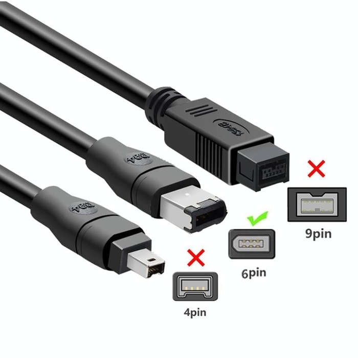 JUNSUNMAY Firewire IEEE 1394 6 Pin Male to USB 2.0 Male Adaptor Convertor Cable Cord, Length:4.5m