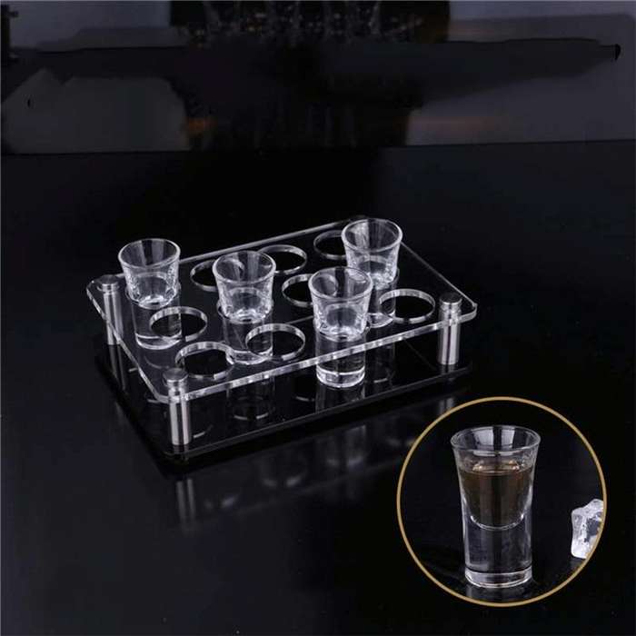 Acrylic Round Hole Wine Glass Storage Rack, Layer (specification): 24 Grids