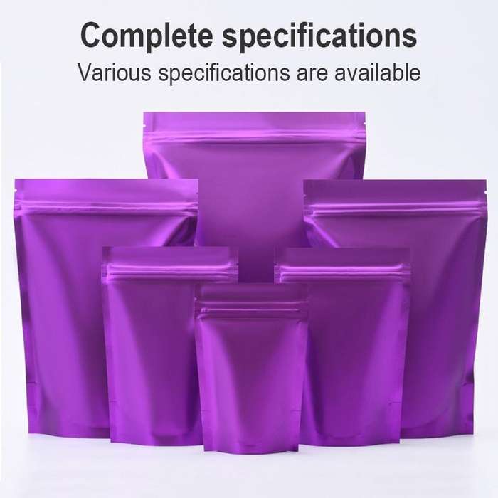 100 PCS/Set Matte Aluminum Foil Snack Stand-up Pouch, Size:8x12+3cm(Pink)
