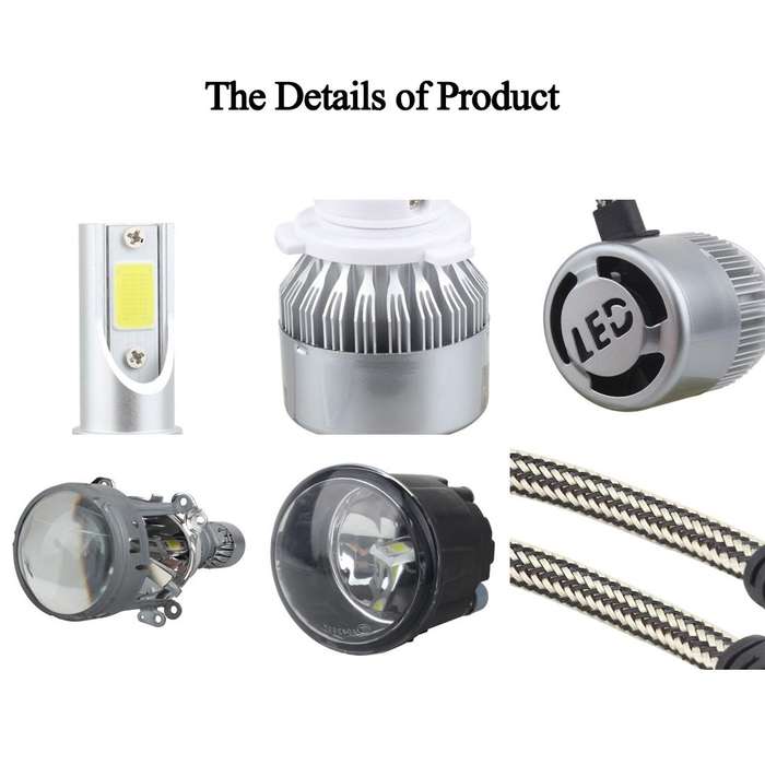 2 PCS H8/H9/H11 18W 1800 LM 6000K IP68 Casnbus Constant Current Car LED Headlight with 2 COB Lamp...