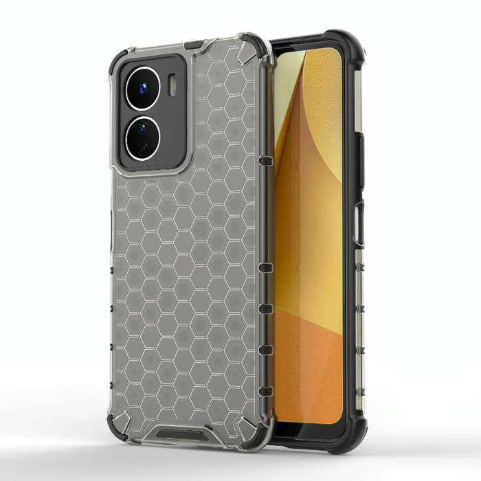 For vivo Y16 4G Global Honeycomb Phone Case(Black)