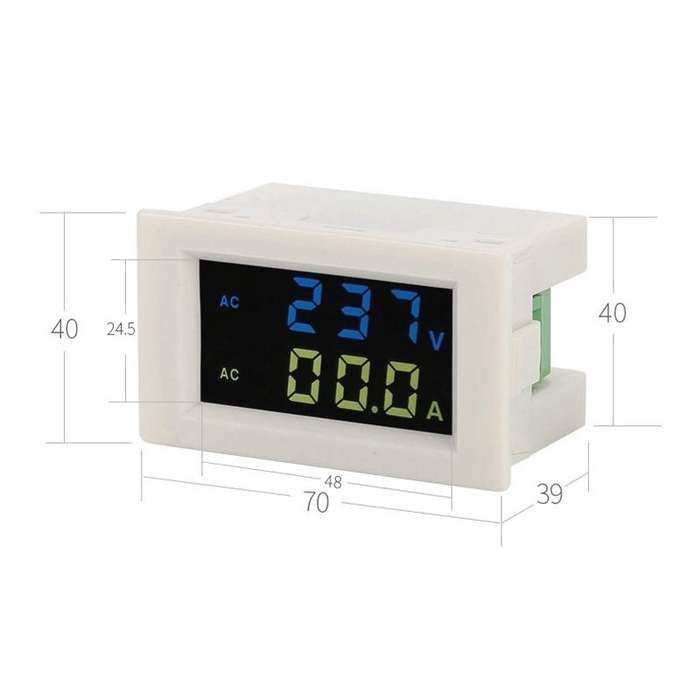 D85-2042A 110V 220V 380V 100A Digital AC Voltmeter Ammeter Current Amps Volt Meter LCD Panel Moni...