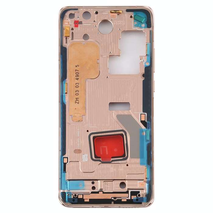 Original Middle Frame Bezel Plate with Side Keys for Huawei P40 Pro(Gold)