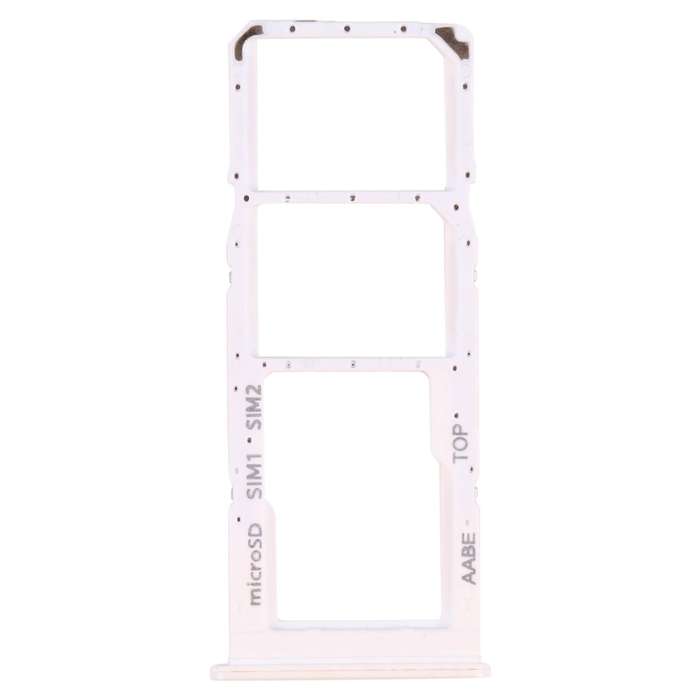 For Samsung Galaxy A12 SM-A125 SIM Card Tray + SIM Card Tray + Micro SD Card Tray (White)