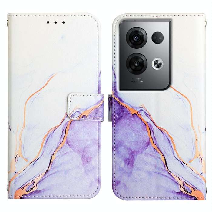 For OPPO Reno8 Pro+ PT003 Marble Pattern Flip Leather Phone Case(LS006)