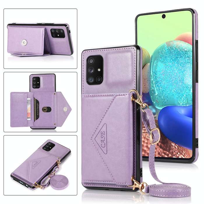 For Samsung Galaxy A21s Multi-functional Cross-body Card Bag TPU+PU Back Cover Case with Holder &...
