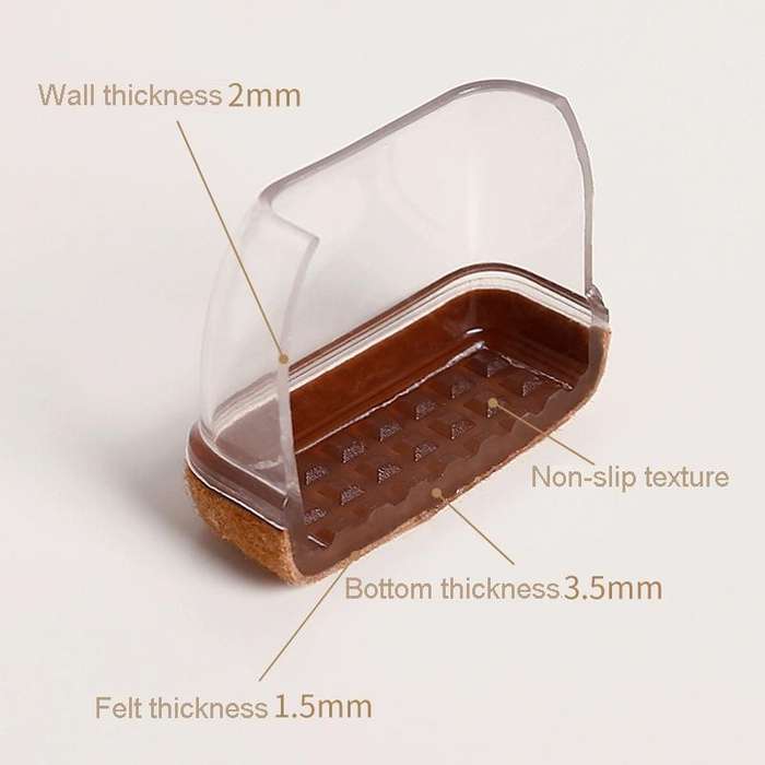 2 inch Enlarged 8pcs /Set Round Table And Chair Leg Covers For Tiles/Wooden Floors Furniture Prot...