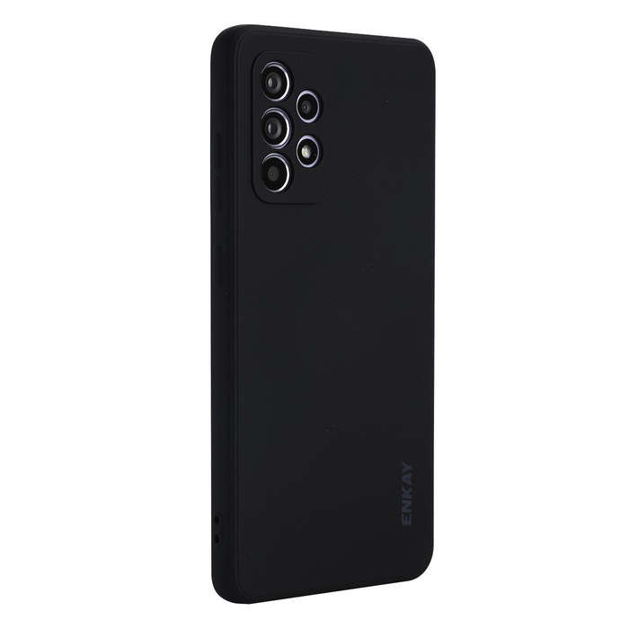 For Samsung Galaxy A52 5G ENKAY Liquid Silicone Soft Shockproof Phone Case(Black)