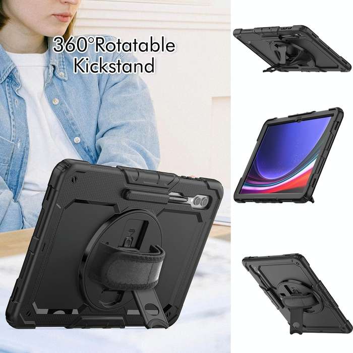 For Samsung Galaxy Tab S9 Ultra / S8 Ultra Silicone + PC Tablet Case(Black)