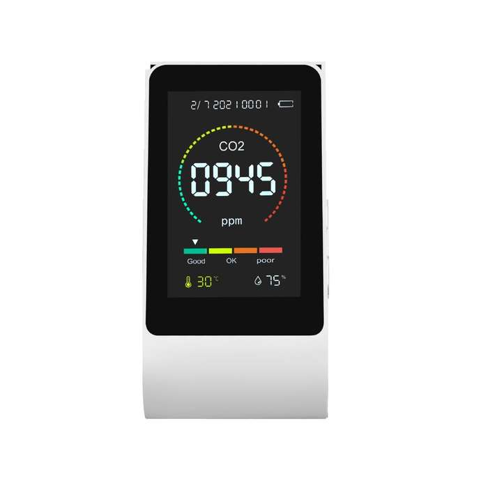 T03 3 In 1 Carbon Dioxide Detector Air Quality Monitor( Semiconductor White)