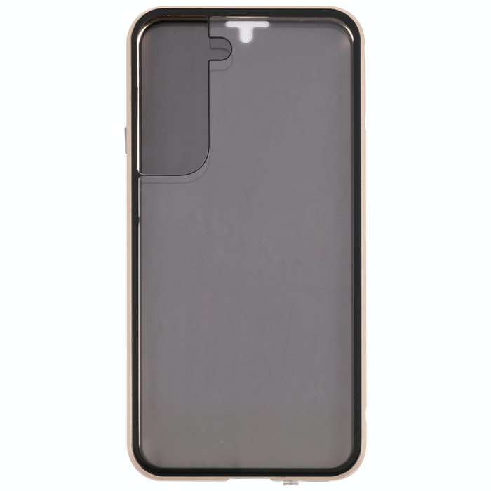 For Samsung Galaxy S22 5G Anti-peeping Magnetic Double-sided Tempered Glass Phone Case(Gold)