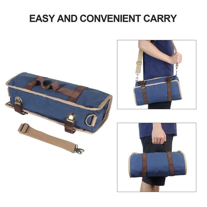 CL179 Bartender Waterproof Canvas Storage Bag Bar Bartending Tools(Blue)