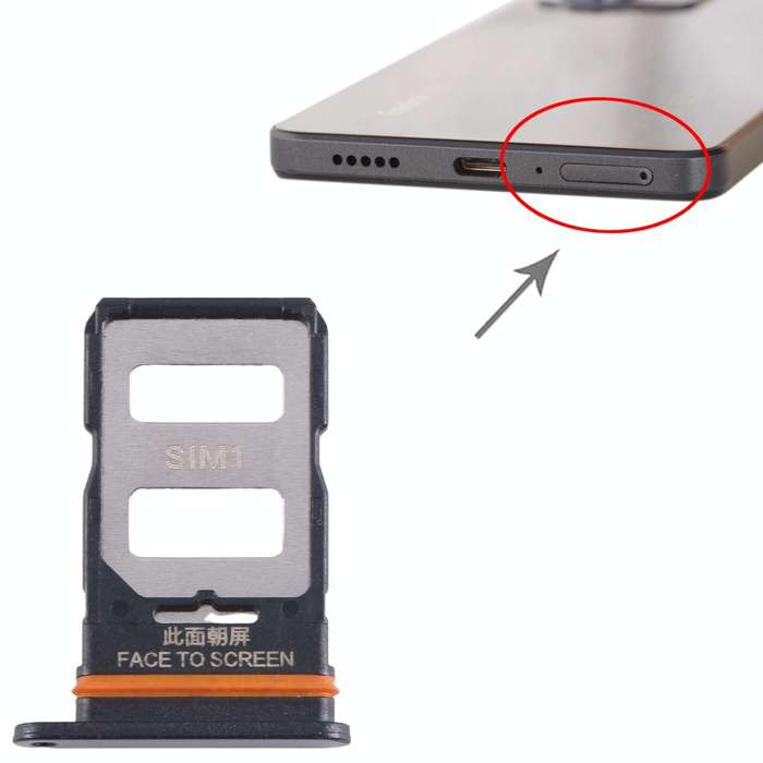 For Xiaomi Redmi Note 12 Pro 5G SIM Card Tray + SIM Card Tray (Black)