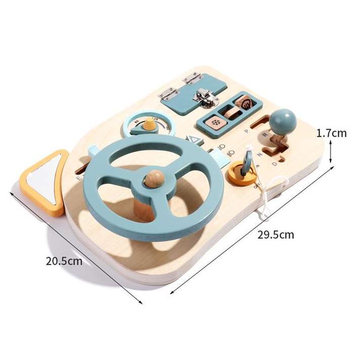 Montessori Education Steering Wheel Simulation Busy Board Children Puzzle Toys