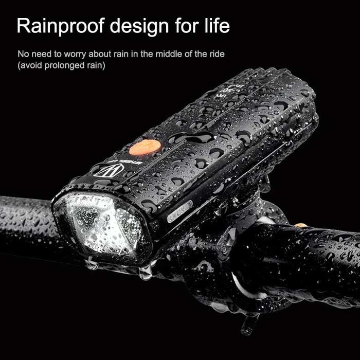 WHEEL UP USB Rechargeable LED Bicycle Headlights Mountain Bike Front Lights, Style:800 lumens