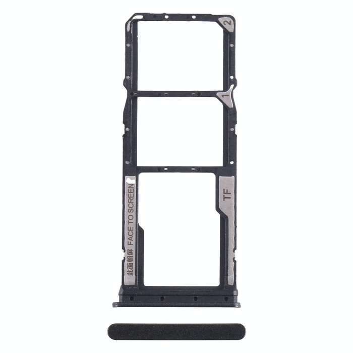 For Xiaomi Poco C65 SIM Card Tray + SIM Card Tray + Micro SD Card Tray (Black)