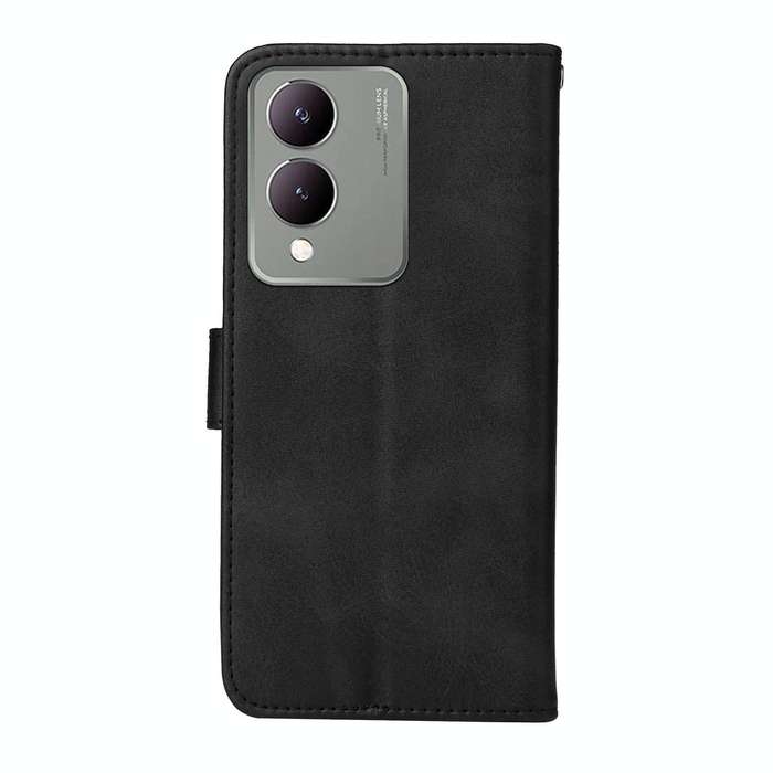 For vivo Y17s Classic Calf Texture Flip Leather Phone Case(Black)