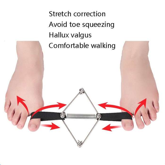Toe Corrector Hallux Exercise Stretching Tensioner(Black)