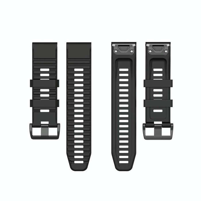 For Garmin Fenix 6 22mm Smart Watch Quick Release Silicon Watch Band(Black)