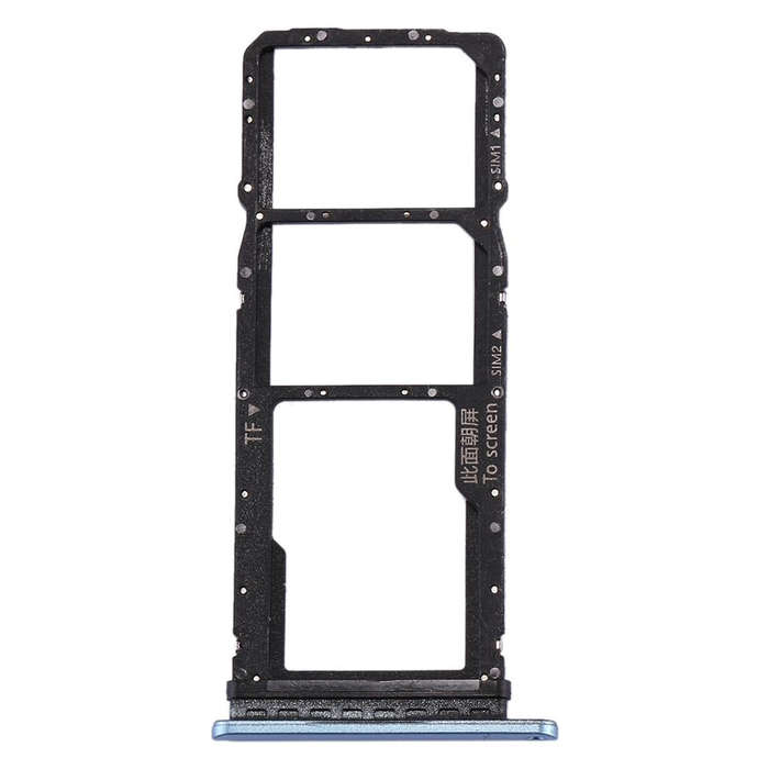 SIM Card Tray + SIM Card Tray + Micro SD Card Tray for Huawei P40 Lite E / Enjoy 10(Blue)