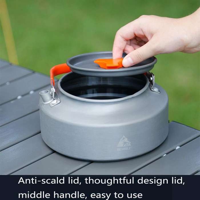 Hewolf HW-1782 Outdoor Kettle Pot Camping Tea Portable Kettle Cookware Pot, Capacity: 1.6L