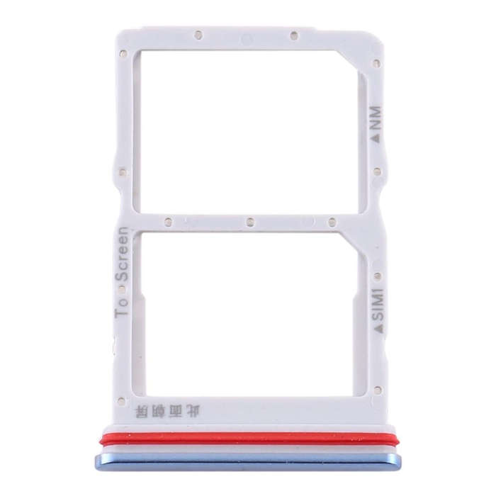 SIM Card Tray + NM Card Tray for Huawei P40 Lite 5G (Baby Blue)