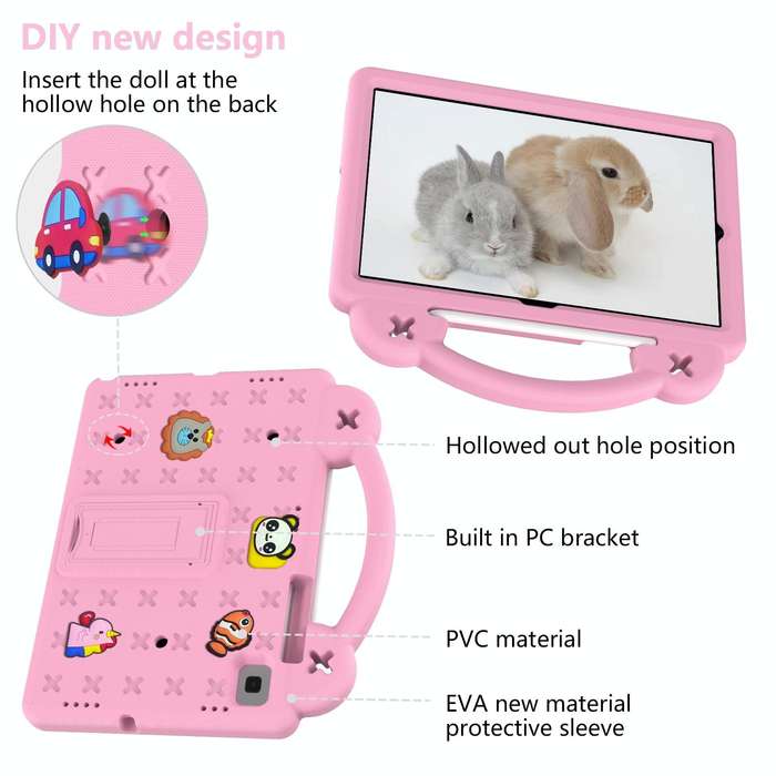 For Samsung Galaxy Tab S6 Lite 10.4 2020/2022 Handle Kickstand Children EVA Shockproof Tablet Cas...