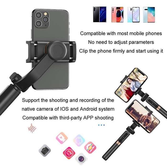 APEXEL APL-D6 Live Video Multifunctional Mobile Phone Gimbal Stabilizer Selfie Stick