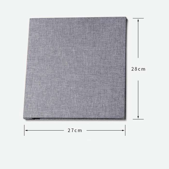 Simple Linen Self-adhesive Film Album Retro Family Large Capacity Handmade Creative Gifts(Beige B...